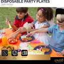 Amcrate Navy Disposable Dinner Plates, 10.4 Inches, Strong & Sturdy for Party, Picnic, Travel - Pack of 50