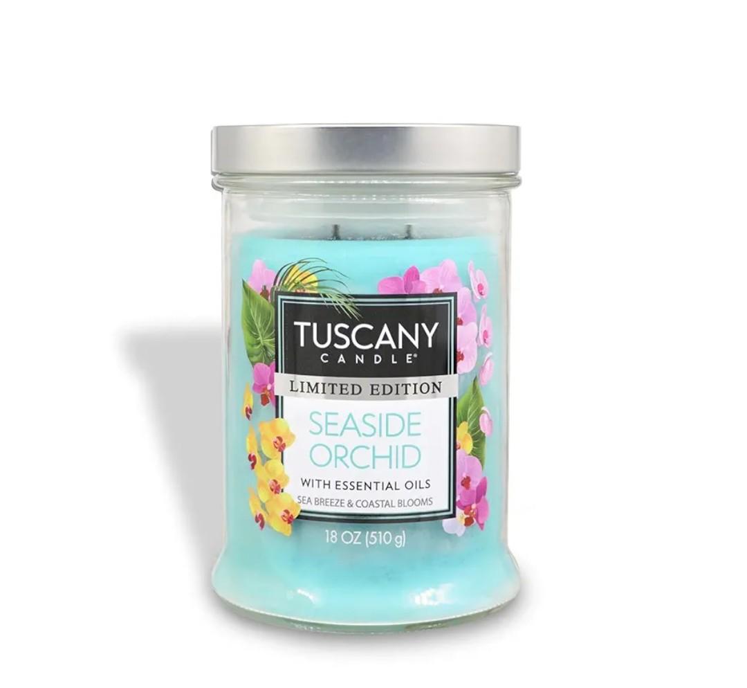Tuscany Candle Seaside Orchid: Coastal Scented Summer Candle, 18 oz