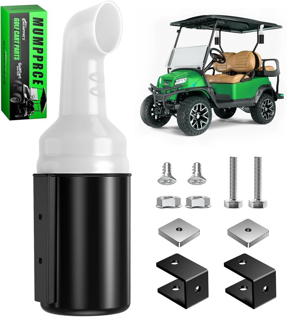Golf Cart Sand Bottle with Holder No Drilling Required, Universal Golf Cart Sand Pots Fit Club Car, EZGO, Yamaha Models, Divot Filler Sand Bottle, Large Capacity and Easy to Install, 1PCS
