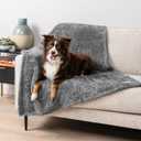 PetAmi Dog Blanket for Small Medium Dogs Grey, Fluffy Soft Puppy Blanket, Sherpa Fleece Cat Blanket for Kitten Doggie, Calming Pet Blanket Throw for Couch Sofa Bed Washable, Medium 29x40