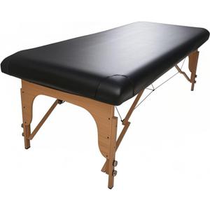 Massage Table Cover Protector Vinyl Leather Spa Bed Sheets, Waterproof & Oilproof - Fits 28" to 31" x 74" Massage Beds, Wipeable & Reusable (Black)