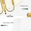 Gold Semi Flush Mount Ceiling Light, 18" 4-Light Light Fixtures Ceiling Mount with Fabric Shade in Quatrefoil for Kitchen Nursery Entryway Hallway Bedroom, SM179-BG-L