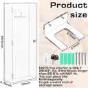 Silipull Acrylic Violin Display Case with Lock Key Magnetic Door Ukulele Fiddle Display Case Shadow Box with Hanger 29.5" x 12" x 4.75" Violin Cases for Musician Collection