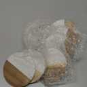 ZENFUN 6 Packs Marble Wood Coasters, Round Coaster, Handcrafted Artificial Marble Coasters Set for Your Drinks and Beverages, Tea, Coffee, /Bar Glasses, Tabletop Protection Helper