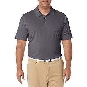Amazon Essentials Men's Regular-Fit Quick-Dry Golf Polo Shirt, Medium Grey Heather, 4X-Large Big