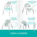 Evenflo Eat and Grow 4-in-1 Convertible High Chair (Pop Star White)
