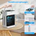 Portable Air Conditioners, Upgraded Motor Evaporative Air Cooler with Remote, 3 Speeds & 3 Mist, 7 Color Night Light Cooling Fan with 2-8H Timer, 1100ML Personal AC Unit for Bedroom Office