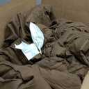 CozyLux Queen Comforter Set Brown, 3 Pieces Solid Breathable Quilted Style Bedding Sets, Luxury Fluffy Soft Bed Set with Down Alternative Comforter for All Season (1 Comforter & 2 Pillowcases)