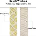 WhoseID Dog Collar with Waterproof AirTag Holder & Anti-Lost QR Code, Cute Bling Warpping Adjustable Width for Small Medium Large Pet (Yellow, L)