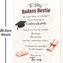 2 x Graduation Card for Bestie Best Friend,Graduation Gifts Cards for Her,2026 High School & College Graduation Cards Gifts Decorations for Girls Bestie Friend Her BFF Female Roommate