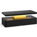 Living Room Table, Includes 40" LED Coffee Table, Modern High Gloss Coffee Table for Living Room, Black, 40"