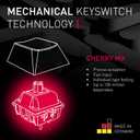 Cherry MX 3.0S, Wired Mechanical Gaming Keyboard, Front Lettering Keycaps, Robust Aluminum Housing, RGB-Lighting, Full Key Rollover, MX Silent RED Switches, Black
