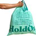 HoldOn 13-Gallon Trash Bags Plant-based Tall Kitchen Trash Bags with Drawstring Handles for Tall Trash Bins, Heavy-duty and Compostable Large Trash Bags (40 bags)