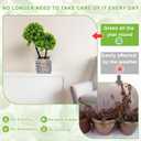 Small Fake Plants with Marble Planter, Fake Potted Plants Artificial Decor for Coffee Table Desk Shelf, 11.81" Faux Plants Indoor for Living Room Bathroom Bedroom Entryway Office