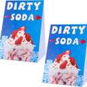 Tenceur 2 Pcs Dirty Soda A-frame Sign 24" x 36" Double-sided Bright Cream Yard Signs Dirty Soda Bar Supplies, Plastic Water-proof Portable for Indoor or Outdoor
