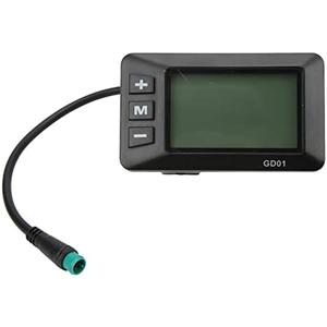 Computer, 5 Pin Waterproof Plug Speedometer and Odometer with Backlight Display Real Time Speed Display 5 Gears Control LCD Display Screen for Electric, Scooters