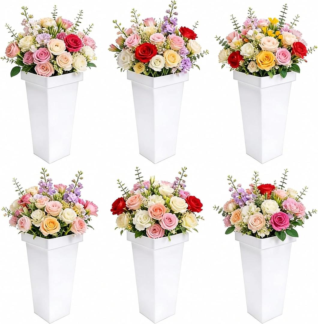 Flower Buckets, 13.4-inch Floral Buckets , Plastic Flower Buckets,Flower Buckets for Flower Bar, Floral Buckets For Cut Flowers