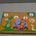 Wooden Dinosaur Piggy Bank for Boys Kids Girls Big Clear Animal Belly Coin Bank Toddler Real Money ToyDino-Blue