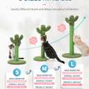 Made4Pets Cat Scratching Post, 21.7" Cactus Cat Scratcher Kitten Scratching Post with Natural Sisal Rope for Indoor Cats Claw Scratcher, Cat Tree with Dangling Balls for Small Kittens