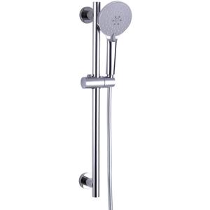 Shower Slide Bar with three Function Massaging Hand Shower Head Adjustable SUS 304 Stainless Steel Polished D500011C (Chrome)