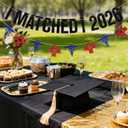 I Matched 2026 Banner, Happy Match Day Banner, Residency Match Day Sign, 2026 Doctor Nurse Medical School Graduation Party Decorations Supplies, Black Glitter