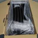 Queension Metal Wedding Arch for Ceremony Party Decoration 7Ft Wide 7.7Ft High,Garden Arch Trellis with Ground Bases for Climbing Plants,Outdoor Garden Arbor for Roses Vines, Round Frame, Black