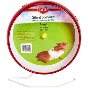 Kaytee Silent Spinner Wheel For Pet Syrian or Large Breed Hamsters, Sugar Gliders and Gerbils, Large 10 Inch, Blue