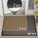 Color&Geometry Outdoor Door Mat 24"x36", Non Slip Rubber Doormat Outside Entrance, Heavy Duty Waterproof Drainage Entry Mats, Outdoor Mats All Weather for Front Back Door Patio Entryway Entry, Black