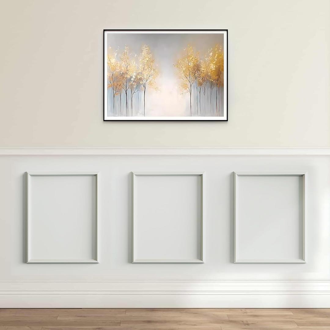 Melkus Peel and Stick Wall Molding Kit, 3 Sets 16" x 20" Precut Wainscoting Panels, Self Adhesive Molding Trims for Interior Wall Dcor