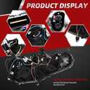 Halogen Headlight Compatible with 2008-2017 Lancer EVO X ES/GTS/SEL/SE/DE Headlamp 8301B075 8301B076 Driver & Passenger Side