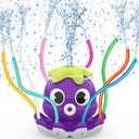 SAMTOP Outdoor Water Spray Sprinkler for Kids and Toddlers, Summer Outside Toys Backyard Games with 8 Wiggle Tubes, Attaches to Garden Hose Splashing Fun Toys for 3 4 5 6 7 8 Year Old Boys Girls Gifts