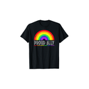 Ally Pride LGBTQ Proud Supporter Gay Pride Flag T-Shirt Size L