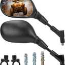 KEMIMOTO ATV Mirrors Multi-angle Adjustable 10MM Motorcycle Mirrors Side Rearview for 7/8" Handlebar Compatible with ATV Dirt Bike Scooter Snowmobile