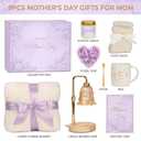 Mothers Day Gifts for Mom - Mother's Day Moms Gifts from Daughter Son Best Mom Ever 2026 - Happy Mothers Birthday Gift Ideas with Candle Warmer Lamp - Gift Basket Care Package for Women Mama Grandma