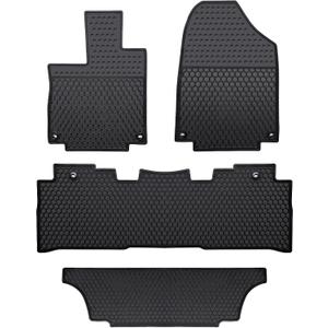 Car Floor Mats Custom Fit for Honda Odyssey 2018-2025 Black Rubber Auto Liner Mats All Weather Protection Odorless