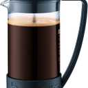 Bodum 34oz Brazil French Press Coffee Maker, High-Heat Borosilicate Glass, Black - Made in Portugal