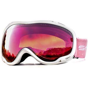 HUBO SPORTS OTG Snowboard Goggles for Men Women Adult,Ski Snowboard Goggles of Dual Lens with Anti Fog for UV Protection for Girls(WBRose)
