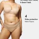 LEAKPROOF2.0 Seamless Mid Rise Brief Period Underwear for Women | Period Panties Holds 6 Tampons | Leak Proof Incontinence Underwear (S/M, 3-Beige)