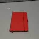 RETTACY Lined Journal Notebook, 192 Numbered Pages, A5 Medium Size (5.7'' x 8.3''), for Men & Women, Journaling, Writing, Work & Office, Leather Hardcover, 100 GSM Thick Paper (Red)