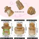 Double Sided Vintage Ribbed Taper Glass Candle Holders,Tea Candle Holder for Table Centerpieces, Wedding Decorations and Dinner Parties (Gold, 6PCS)