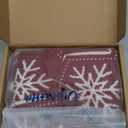 Starry Dynamo 60-Inch Reversible Knit Tree Skirt with Christmas StarInspired Pointed Edge Border and Lace-Up Closures, Machine Washable Thick Acrylic Yarn, Burgundy & White