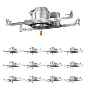 12 Pack 4 Inch Recessed Lighting Housing,Can Light Housing,New Construction Recessed Lighting,IC Rated & Air Tight,TP24 Connector,ETL Listed