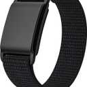 surundo Nylon Sport Band Compatible with Whoop Band 4.0 Strap Men Women with Bumper Case, Breathable Nylon Adjustable Waterproof Replacement Wristbands Straps for Whoop 4.0 (Black)