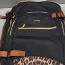 LOVEVOOK Travel Backpack for Women & Men 40L,Airline Approved Carry On Backpack Travel Essentials,TSA Carry on Luggage,Waterproof Personal Item Travel Bag Suitcase,3 Packing Cubes,Black-Leopard print