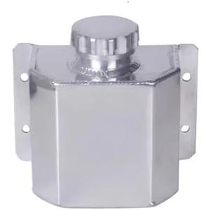 Fit For 1L Aluminum Oil Catch Can Tank Reservoir with Drain Plug Racing Oil Catch Tank(Silver)