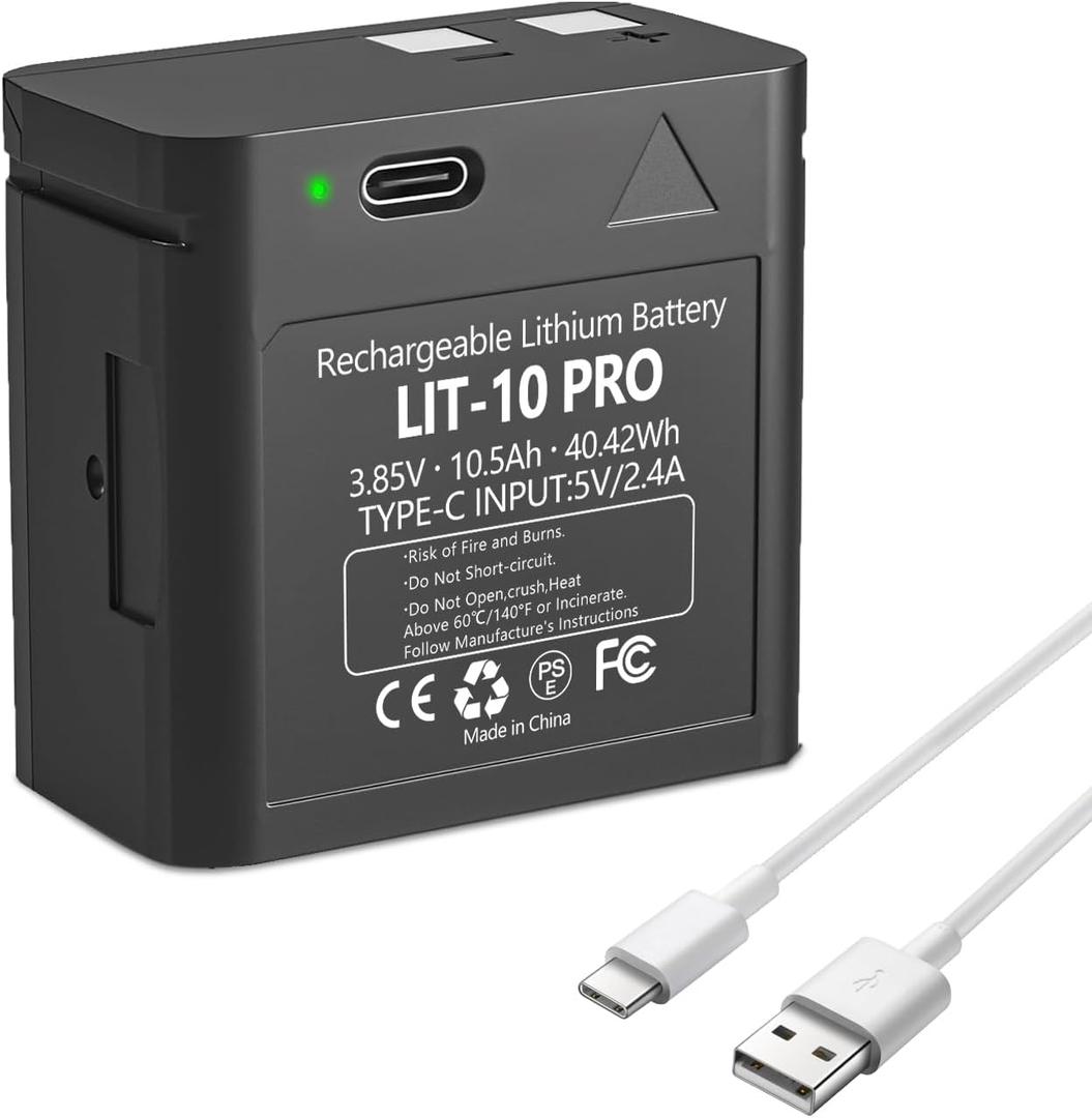 LIT-10Pro 10500mAh Cellular Trail Camera Replacement Battery for SPYPOINT LIT-10 Battery Compatible with SPYPOINT Cellular Hunting Trail Cameras Link-Micro Cell-Link LM2 Link-Micro-S-LTE Series