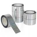 BOMEI PACK Non-Adhesive Reflective Tape 6Roll 1x 164ft Reflective Flashing Tape for Outdoors, Houses, Gardens, Yards, Orchards to Repel Birds,Bird Repellent Tape