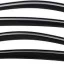 Lightronic Extra Durable Outside-Mount Auto Vent Window Visor, Fits 2019-2025 Nissan Altima, UV Protection Rain Guard, Original Wind Deflector, No-Drill Easy Install, Dark Smoke, 4-Pcs