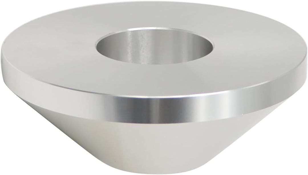 Manual Tire Changer Centering Cone, Billet Aluminum Upgrade Large Wheel Hold Down Compatible with 1.67" Diameter Center Post Car Truck, Fit Up to 2.9" Hub Opening (Silver)