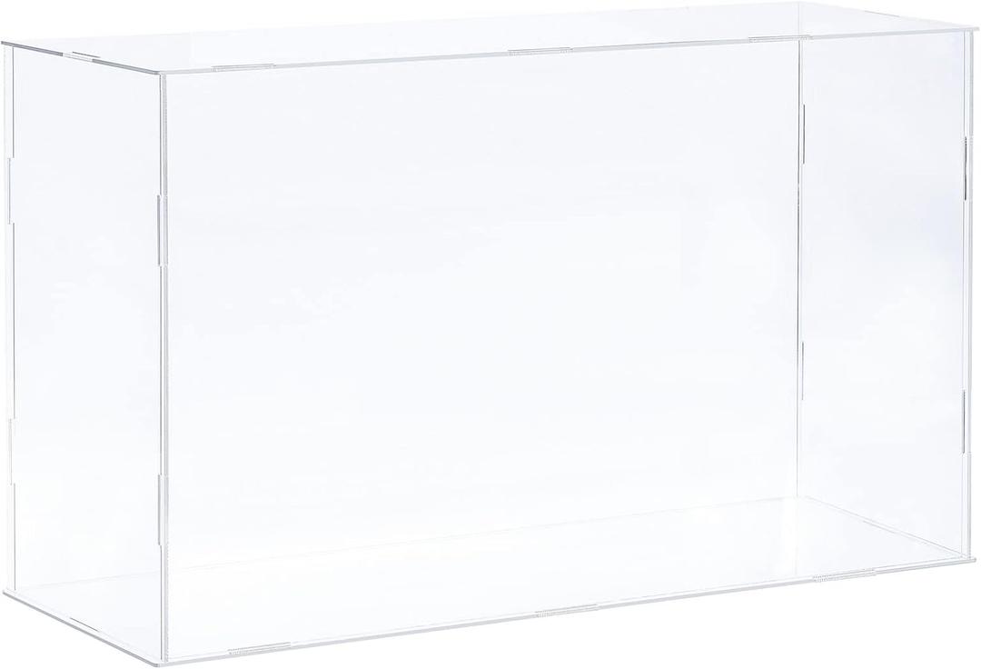 MECCANIXITY Acrylic Display Case Plastic Box Clear Assemble Dustproof Showcase 16x6.3x10 Inch for Collectibles Items